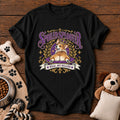 Corgi Spoiled Splooter Tee — funny dog t-shirt in Black, Comfort Colors 1717 flat lay