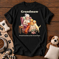 Grandmaw Dog Tee — funny dog t-shirt in Black, Comfort Colors 1717 flat lay